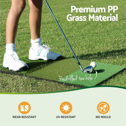 Everfit Sports & Fitness > Golf > Golf Training Aids Everfit Golf Hitting Mat Portable Driving Range Practice Training Aid 3 in 1
