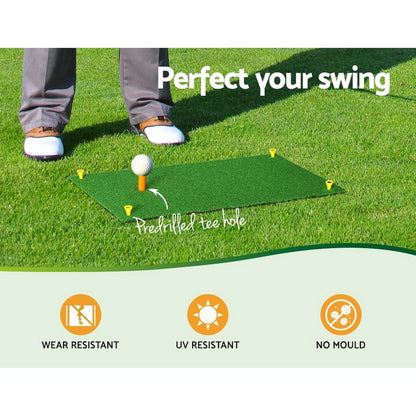 Everfit Sports & Fitness > Golf > Golf Training Aids Everfit Golf Hitting Mat Portable Driving Range Practice Training Aid 60x30cm