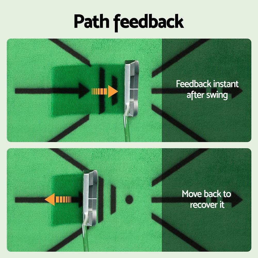 Everfit Sports & Fitness > Golf > Golf Training Aids Everfit Golf Hitting Mat Training Swing Path Feedback Detection Batting 44x33cm