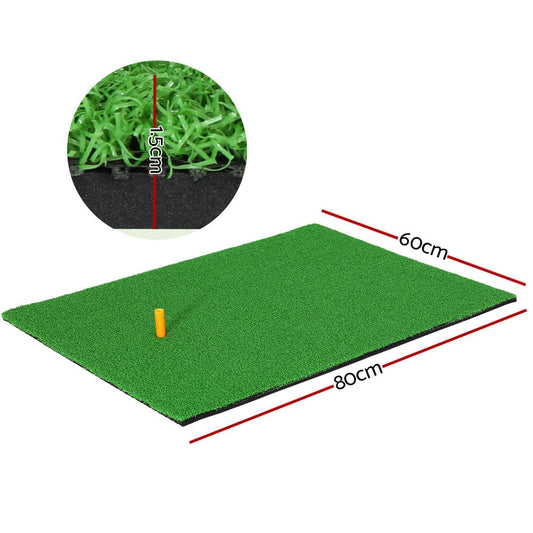 Everfit Sports & Fitness > Golf > Golf Training Aids Everfit Golf Hitting Practice Mat Portable Driving Range Training Aid 80x60cm