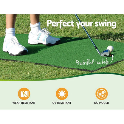 Everfit Sports & Fitness > Golf > Golf Training Aids Everfit Golf Hitting Practice Mat Portable Driving Range Training Aid 80x60cm