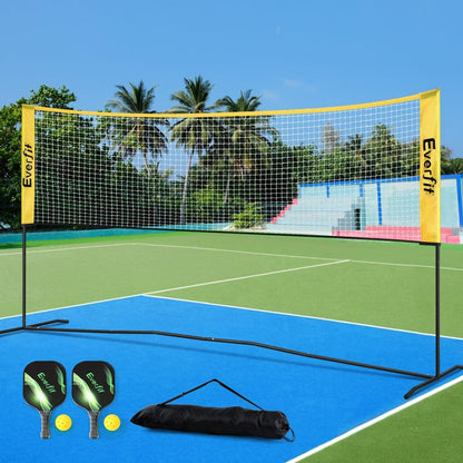 Everfit Sports & Fitness > Racquet Sports > Pickleball Everfit 10ft Portable Pickle Ball Net Adjustable Multi-Sport for Badminton Tennis Pickleball Volleyball