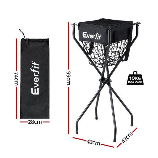 Everfit Sports & Fitness > Racquet Sports > Pickleball Everfit Portable Ball Cart Foldable Pickleball Tennis Baseball Softball