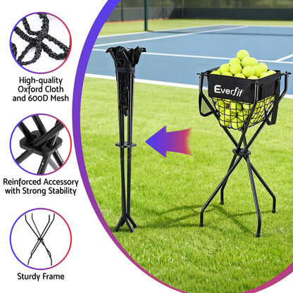 Everfit Sports & Fitness > Racquet Sports > Pickleball Everfit Portable Ball Cart Foldable Pickleball Tennis Baseball Softball