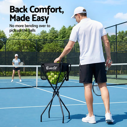 Everfit Sports & Fitness > Racquet Sports > Pickleball Everfit Portable Ball Cart Foldable Pickleball Tennis Baseball Softball