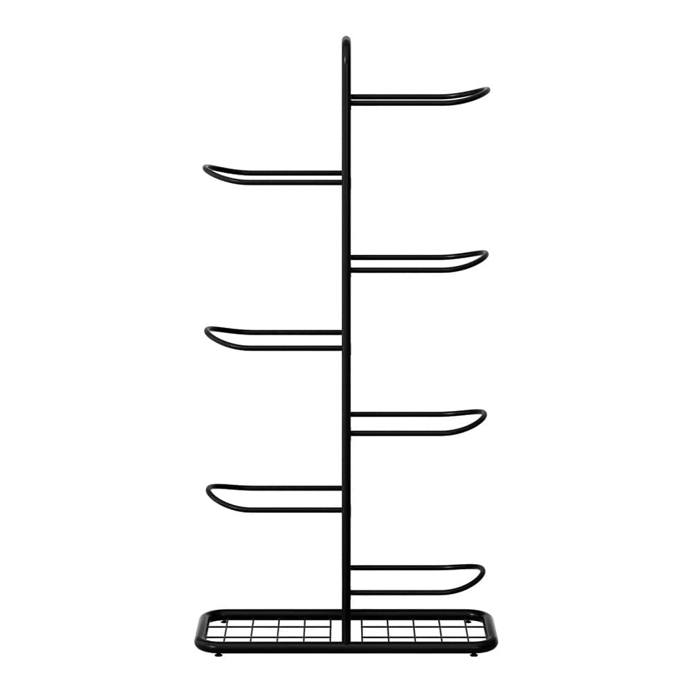 Everfit Tools > Tools Storage > Wall Storage Racks Everfit Ball Storage Rack Sports Equipment Organizer 7-Tier Holder for Garage Gym Black