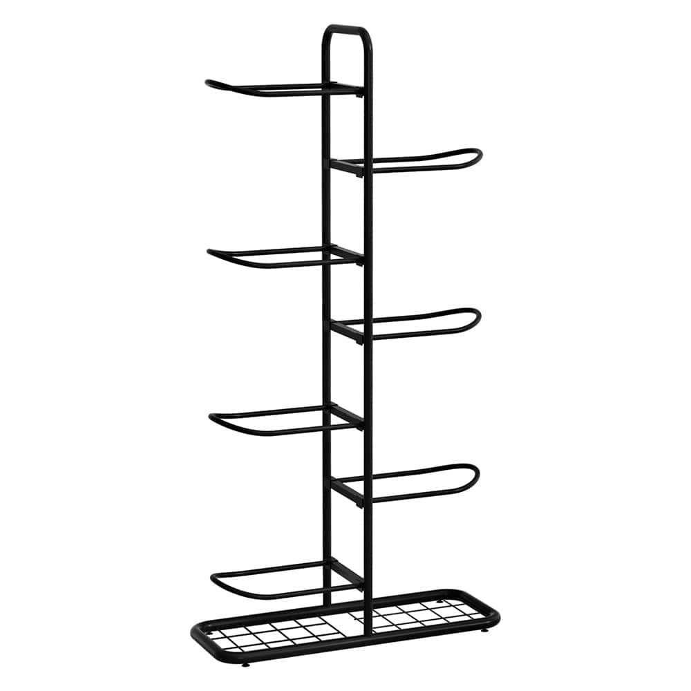 Everfit Tools > Tools Storage > Wall Storage Racks Everfit Ball Storage Rack Sports Equipment Organizer 7-Tier Holder for Garage Gym Black