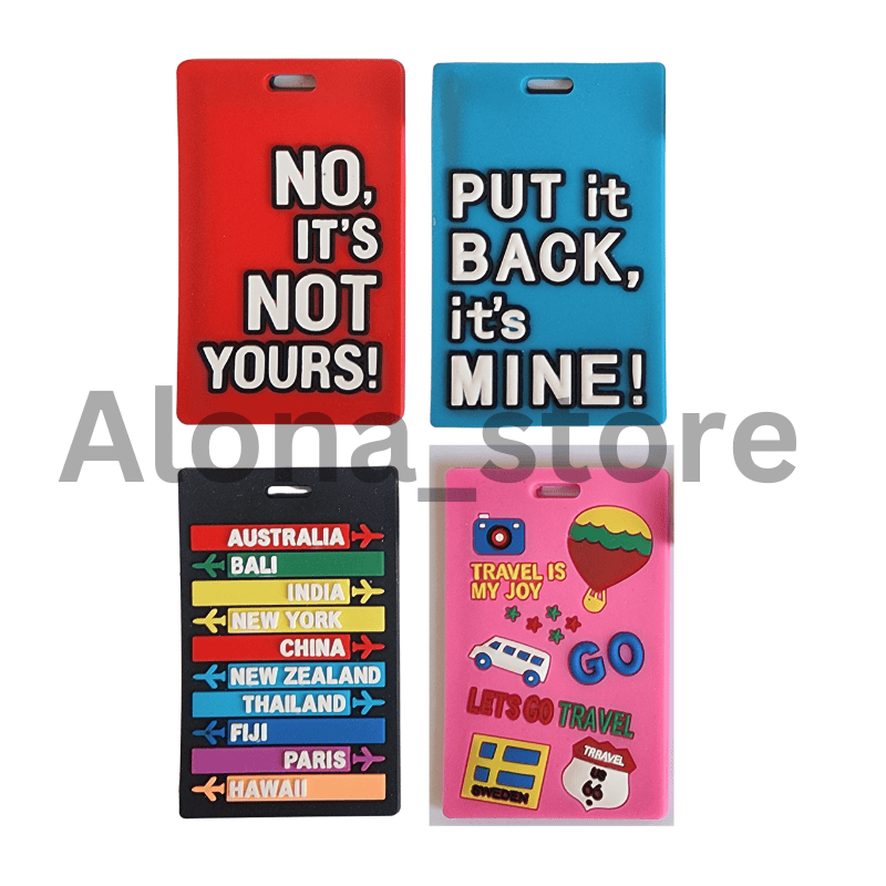 EZ Travel 2pcs PVC Luggage Tags 10.5X6.5CM Fashion Creative Letter Bags Travel Label Lost