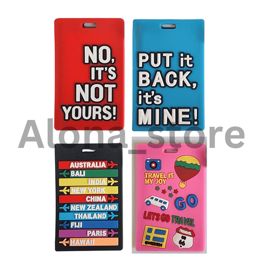 EZ Travel 2pcs PVC Luggage Tags 10.5X6.5CM Fashion Creative Letter Bags Travel Label Lost