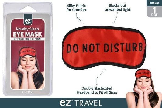 EZ Travel Health & Beauty > Health & Wellbeing > Wellness Accessories Eye Mask Travel Sleep Sleeping Cover Rest Patch Blindfold Do Not Disturb Red