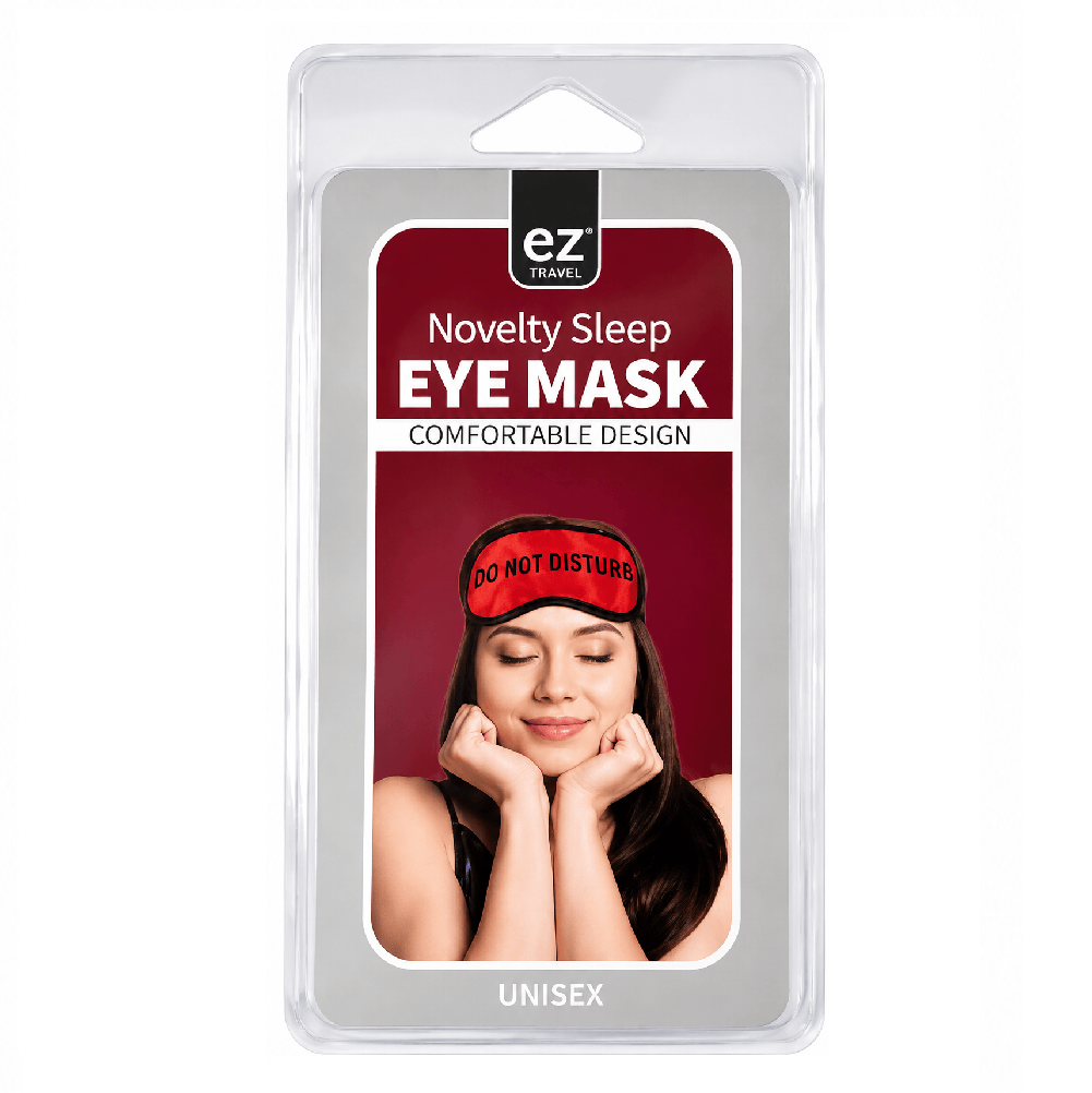 EZ Travel Health & Beauty > Health & Wellbeing > Wellness Accessories Eye Mask Travel Sleep Sleeping Cover Rest Patch Blindfold Do Not Disturb Red