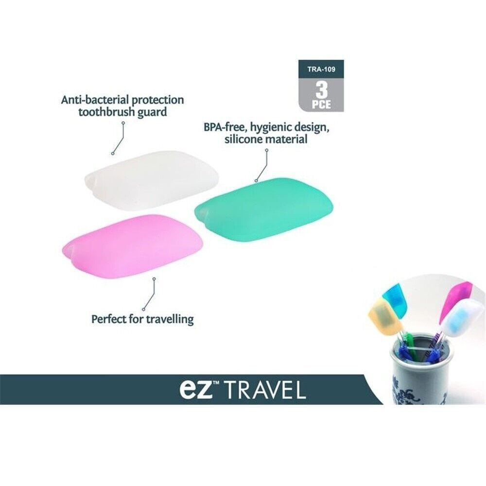 ez Travel toothbrush covers 3PCS Toothbrush Head Cover Case Cap Holder Travel Camping Brush Cleaner Protect