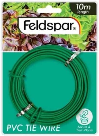Feldspar 10m Garden Tie Reuseable PVC Wire Plant Trees Bundle Fence Cable Supporting Wire