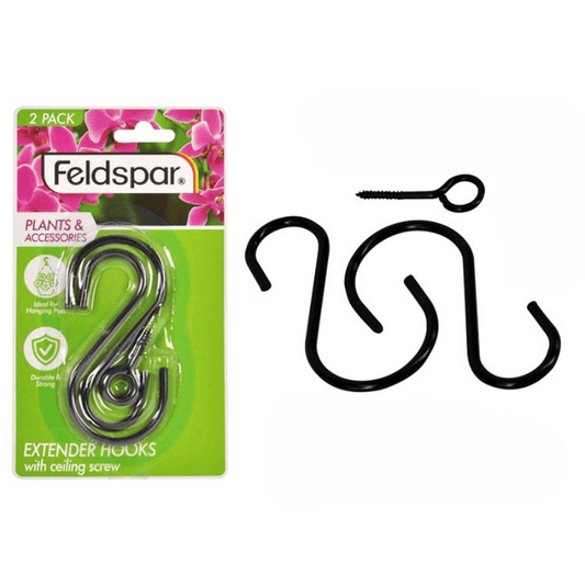 Feldspar 2Pk Extender S Shape Hooks with Screws Heavy Duty Hang Hanging Storage Garden