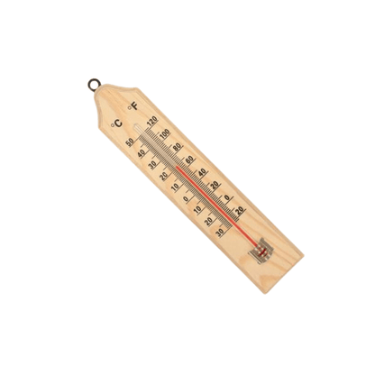 Feldspar Thermometer Temperature Wood Measure Celsius Fahrenheit Indoor Outdoor