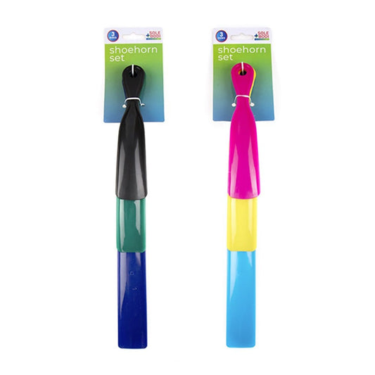 FootFit Shoe 3 Pack Portable Pocket Easy Shoe Horn 18cm 25cm 37cm Shoespooner Spoon Helper