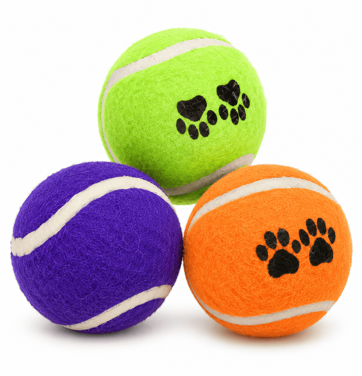 Fuzzy Friends Dog Toys Dog Tennis Balls 6.35cm Tennis Balls 3 Pack Launcher Toy Pet Play Outdoor
