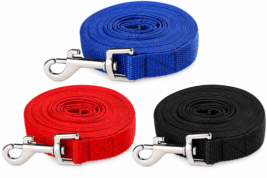 Fuzzy Friends Leash 1.5M Long Dog Pet Puppy Training Obedience Recall Lead Leash Walk Black