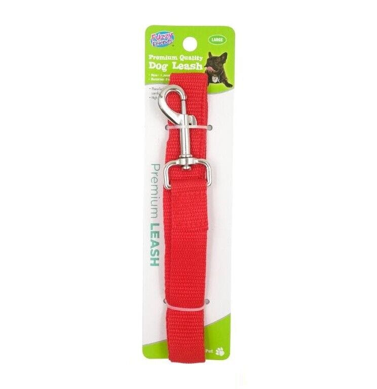 Fuzzy Friends Leash Red 1.5M Long Dog Pet Puppy Training Obedience Recall Lead Leash Walk Black