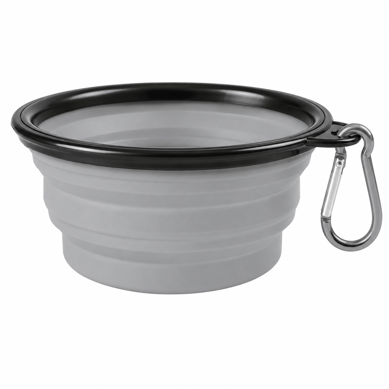 Fuzzy Friends Pet bowl Grey Pet Dog Cat Portable Silicone Collapsible Travel Food Bowl Water Dish Feeder