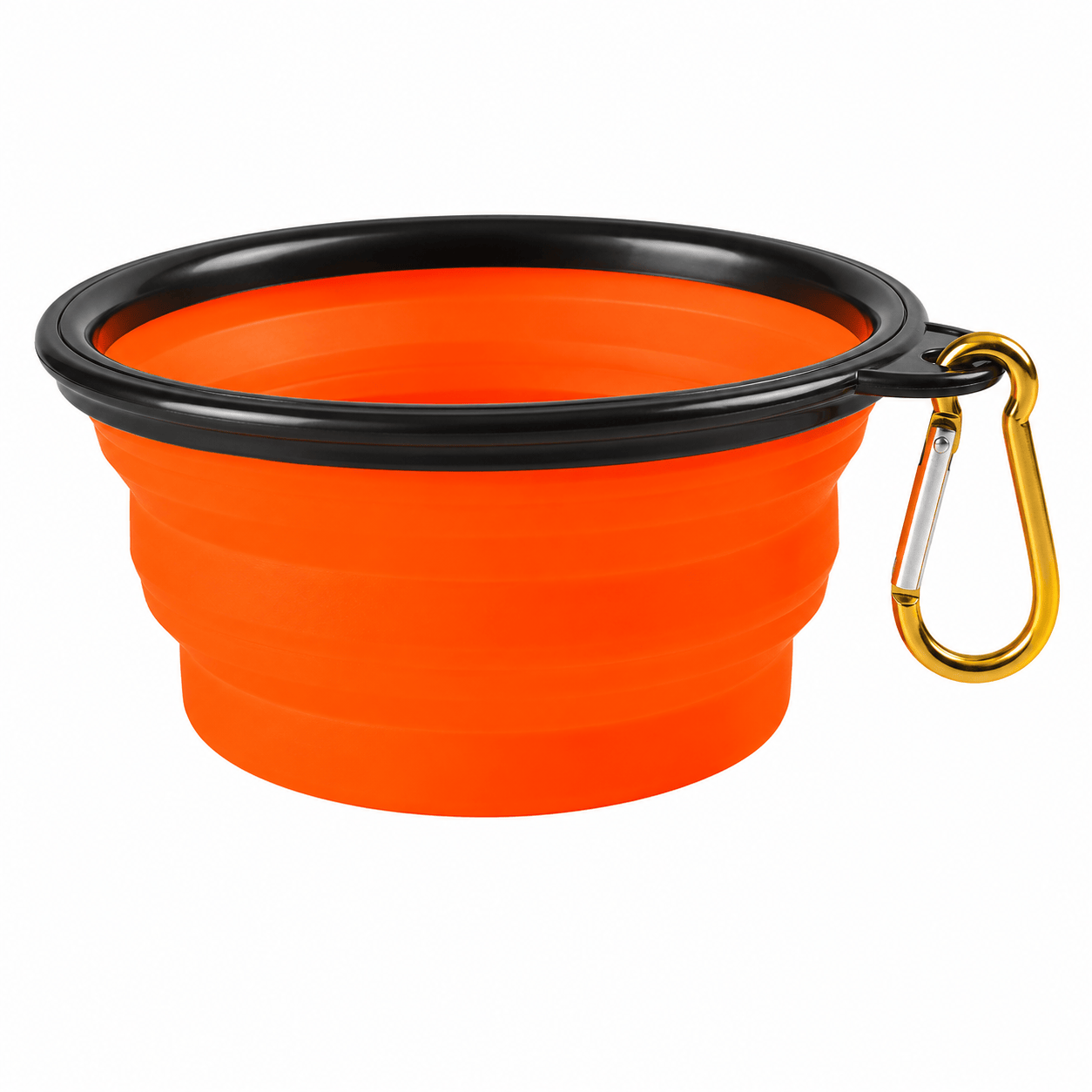 Fuzzy Friends Pet bowl Orange Pet Dog Cat Portable Silicone Collapsible Travel Food Bowl Water Dish Feeder