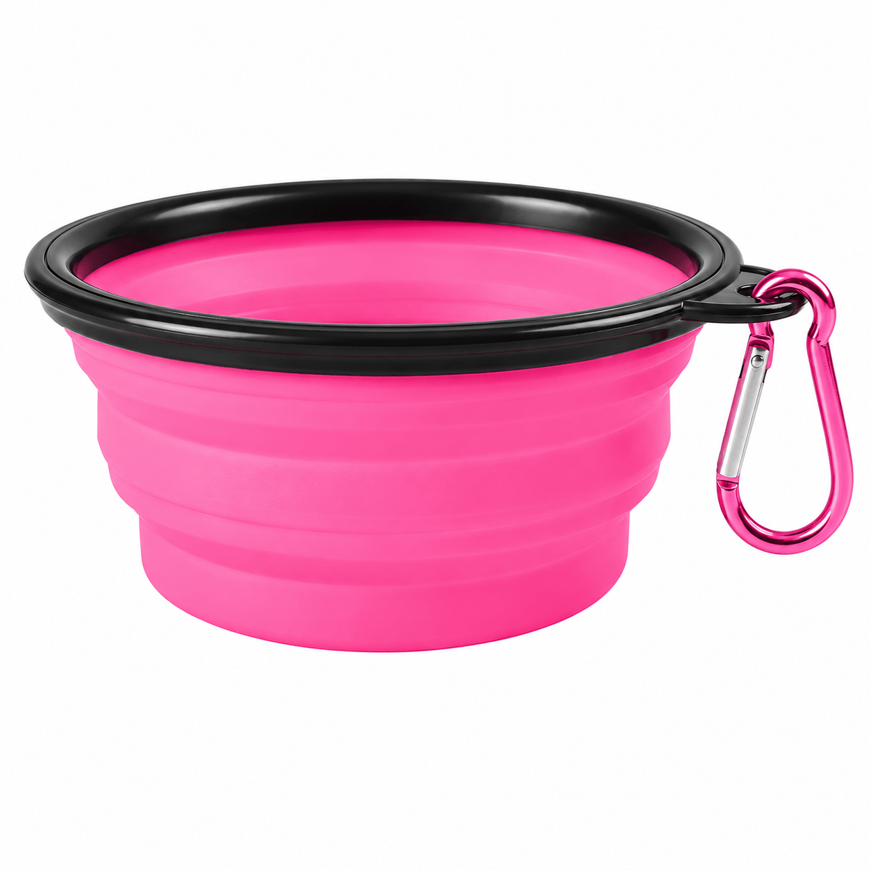 Fuzzy Friends Pet bowl Pink Pet Dog Cat Portable Silicone Collapsible Travel Food Bowl Water Dish Feeder