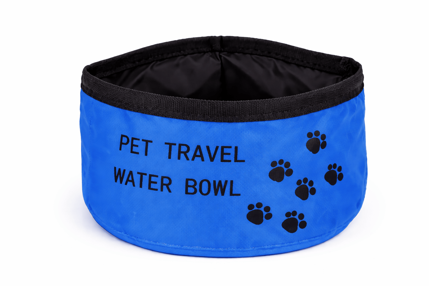 Fuzzy Friends Pet Feeding Bowls Blue Large Portable Pet Dog Cat Foldable Feeding Bowl Camping Travel Food Water Feed