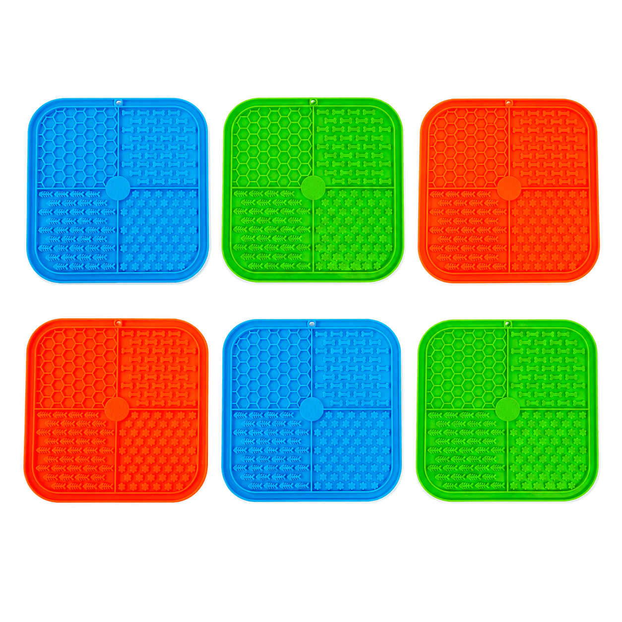 Fuzzy Friends Pet Feeding Bowls Dog Lick Mat Slow Feeder Non-Slip Pet Calming Mat for Wet Food & Treats Peanut