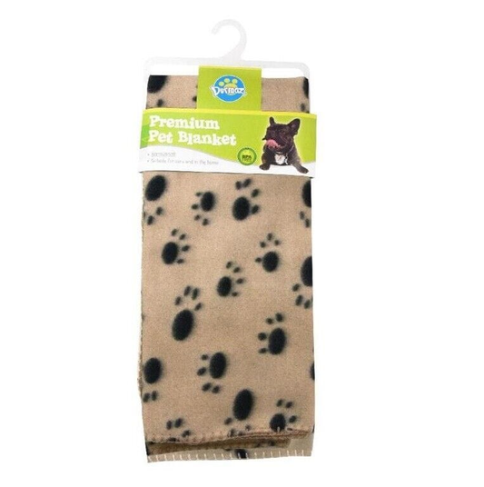 Fuzzy friends Pet Warmer Small Paws Premium Warm Pet Mat Paw Print Cat Dog Puppy Fleece Soft Blanket Bed Cushion