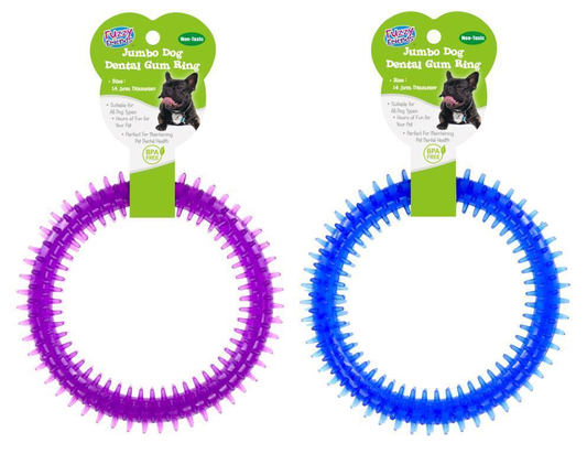 Fuzzy Friends Rubber Bone Dog Toys Tough Toy Dog Chew Playing Chewer Dental Ring
