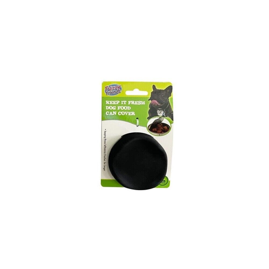 Fuzzy Friends Tin Cover Black Pet Food Can Cover Lid Seal Dog Cat Pet Tin Silicone Reusable Storage Cap