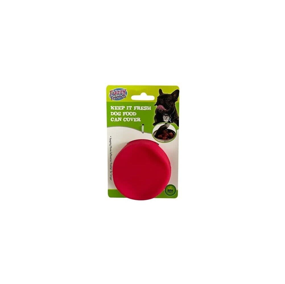 Fuzzy Friends Tin Cover Red Pet Food Can Cover Lid Seal Dog Cat Pet Tin Silicone Reusable Storage Cap