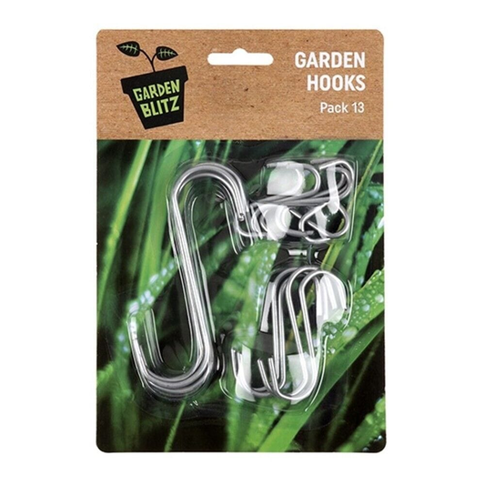Garden blitz Hooks 13Pcs Small Chrome S Shape Hooks Heavy Duty Hang Kitchen Hanging Storage Garden