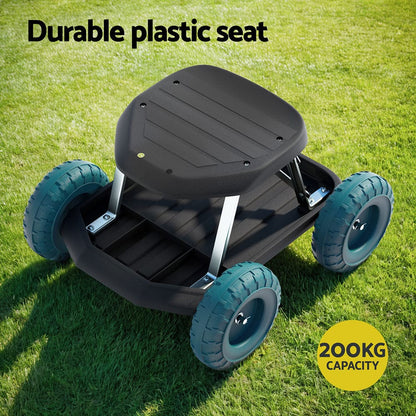 Gardeon Baby & Kids > Kid's Furniture > Kid's Tables, Chairs & Seats Gardeon Garden Cart Rolling Stool with Wheels Gardening Helper Seat Farm Yard