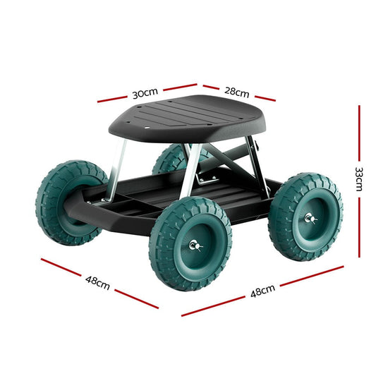 Gardeon Baby & Kids > Kid's Furniture > Kid's Tables, Chairs & Seats Gardeon Garden Cart Rolling Stool with Wheels Gardening Helper Seat Farm Yard