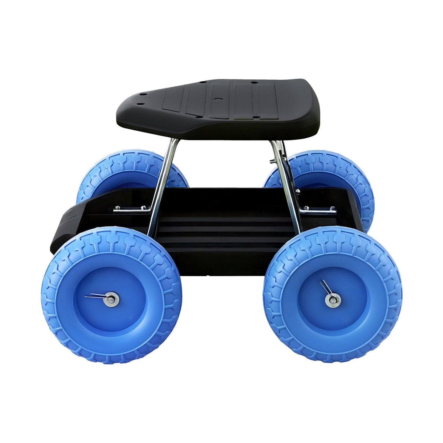 Gardeon Baby & Kids > Kid's Furniture > Kid's Tables, Chairs & Seats Gardeon Garden Cart Seat with Wheels, Rolling Work Stool with Tool Storage Tray, 440lbs (200kg) Heavy Duty Capacity Garden Stool for Outdoor Yard Work, Car Detailing, and Garage Maintenance, Blue/Black