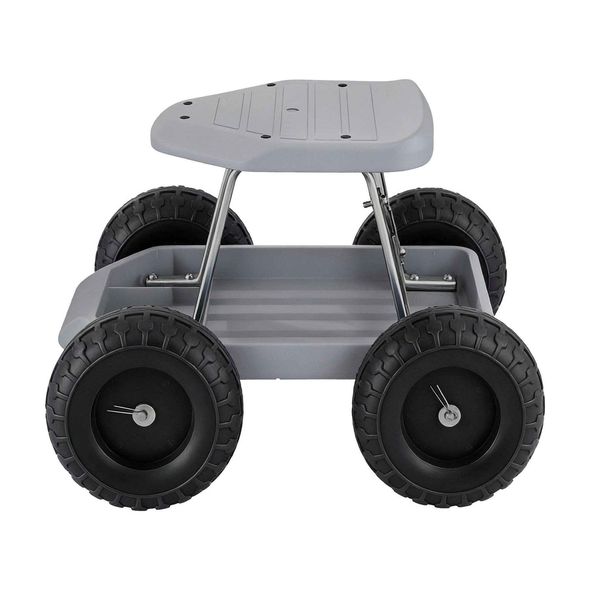 Gardeon Baby & Kids > Kid's Furniture > Kid's Tables, Chairs & Seats Gardeon Garden Cart Seat with Wheels, Rolling Work Stool with Tool Storage Tray, 440lbs (200kg) Heavy Duty Capacity Garden Stool for Outdoor Yard Work, Car Detailing, and Garage Maintenance, Grey/Black