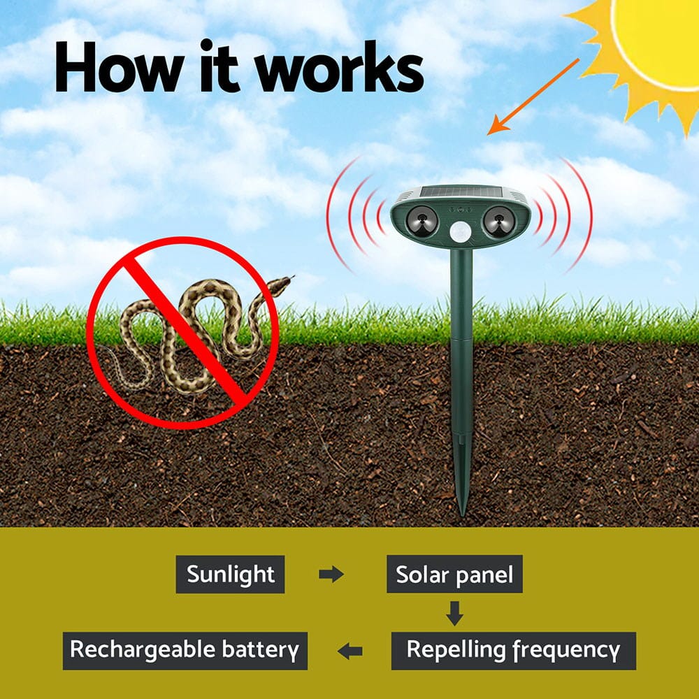 Gardeon Electronics > Battery Chargers & Power > Batteries Gardeon Snake Repeller  Ultrasonic Battery USB Powered