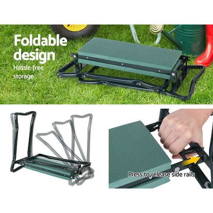 Gardeon Furniture > Outdoor > Outdoor Benches Gardeon Garden Kneeler 3-in-1 Padded Seat Stool Outdoor Bench Knee Pad Foldable
