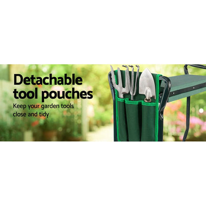 Gardeon Furniture > Outdoor > Outdoor Benches Gardeon Garden Kneeler 3-in-1 Padded Seat Stool Outdoor Bench Knee Pad Foldable