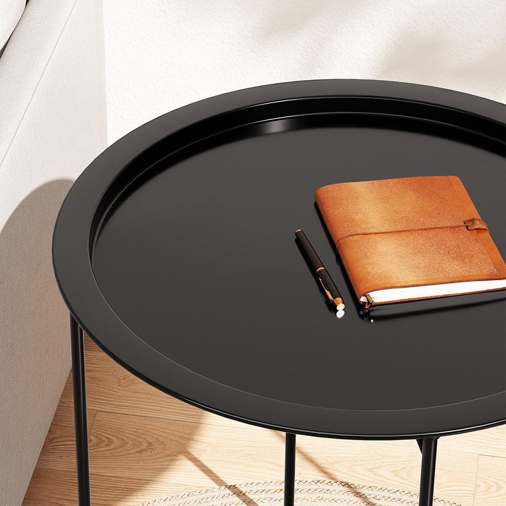 Gardeon Furniture > Outdoor > Outdoor Chairs Gardeon Coffee Side Table Steel Outdoor Furniture Indoor Desk Patio Garden