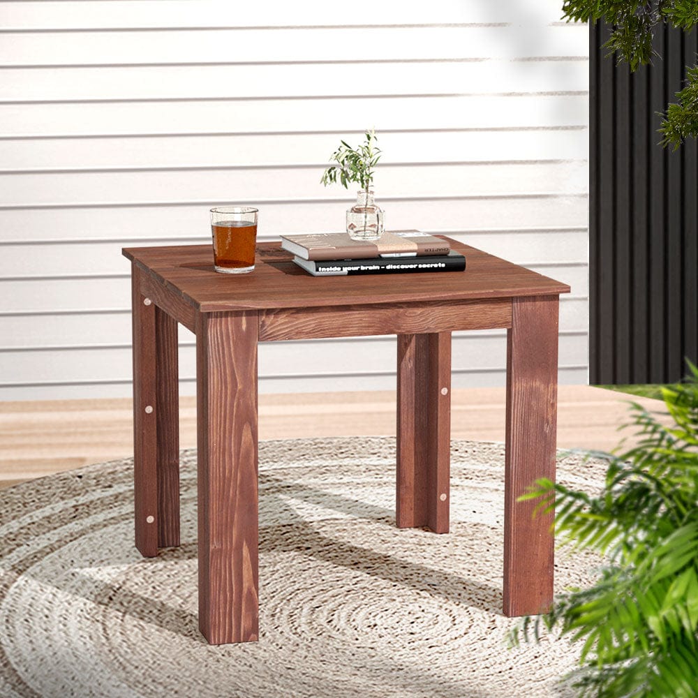 Gardeon Furniture > Outdoor > Outdoor Chairs Gardeon Coffee Side Table Wooden Desk Outdoor Furniture Camping Garden Brown