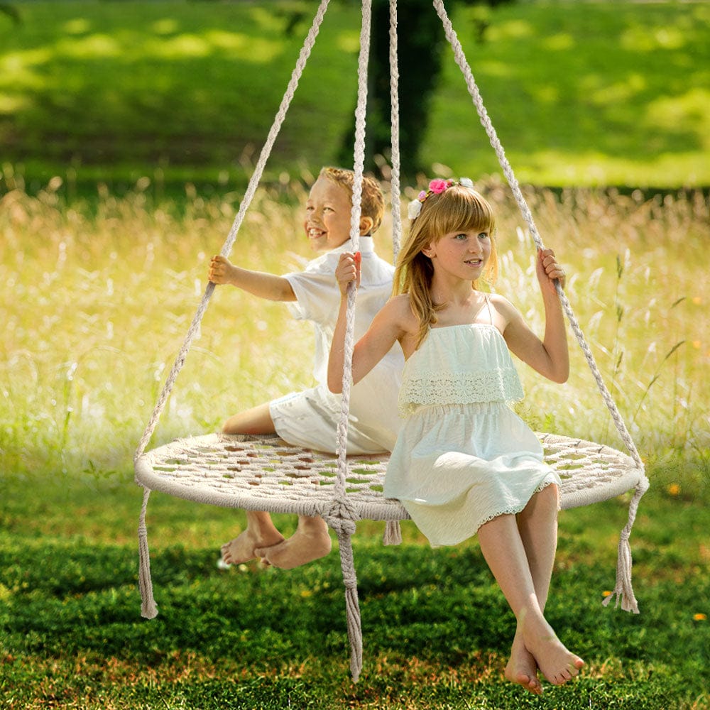 Gardeon Furniture > Outdoor > Outdoor Chairs Gardeon Hammock Chair Outdoor Tree Swing Nest Web Hanging Seat 100cm