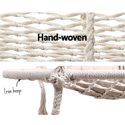 Gardeon Furniture > Outdoor > Outdoor Chairs Gardeon Hammock Chair Outdoor Tree Swing Nest Web Hanging Seat 100cm