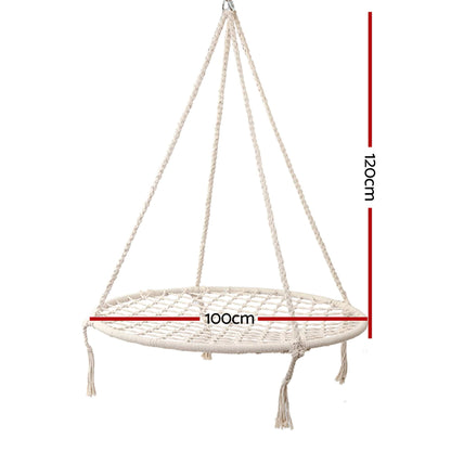 Gardeon Furniture > Outdoor > Outdoor Chairs Gardeon Hammock Chair Outdoor Tree Swing Nest Web Hanging Seat 100cm