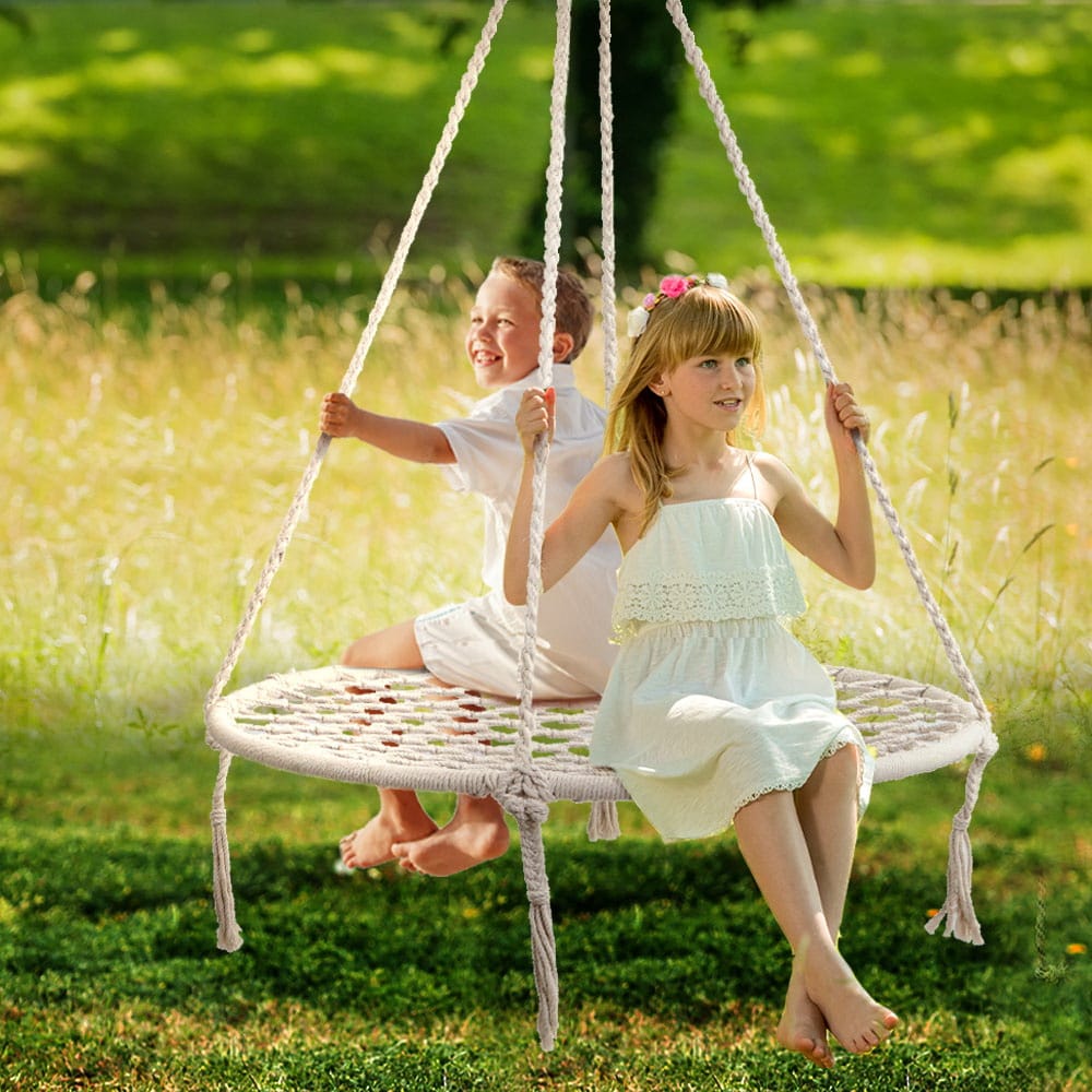 Gardeon Furniture > Outdoor > Outdoor Chairs Gardeon Hammock Chair Outdoor Tree Swing Nest Web Hanging Seat 100cm