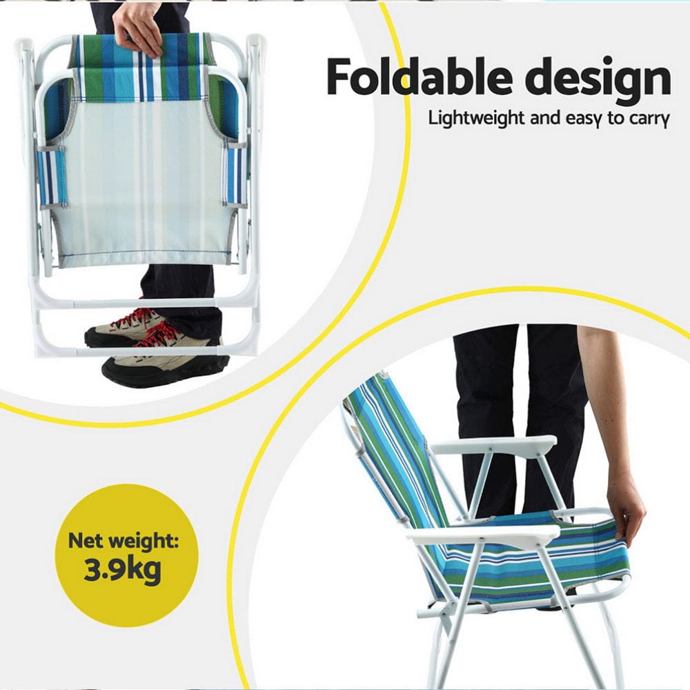 Gardeon Furniture > Outdoor > Outdoor Chairs Gardeon Outdoor Chairs Folding Camping Chair Steel Portable Patio Furniture