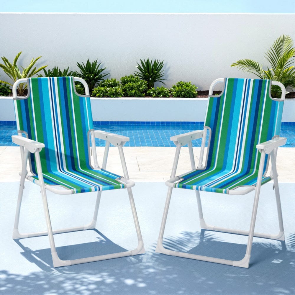 Gardeon Furniture > Outdoor > Outdoor Chairs Gardeon Outdoor Chairs Folding Camping Chair Steel Portable Patio Furniture