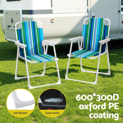 Gardeon Furniture > Outdoor > Outdoor Chairs Gardeon Outdoor Chairs Folding Camping Chair Steel Portable Patio Furniture