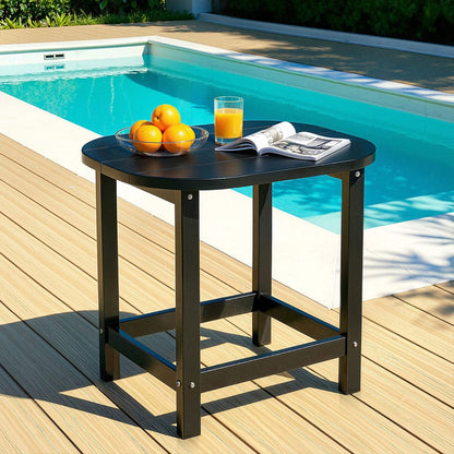 Gardeon Furniture > Outdoor > Outdoor Chairs Gardeon Outdoor Coffee Side Table HDPE Desk Patio Furniture Camping Garden Black